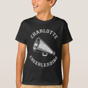 Charlotte Cheer Distressed Retro 90's Cheerleader T-Shirt