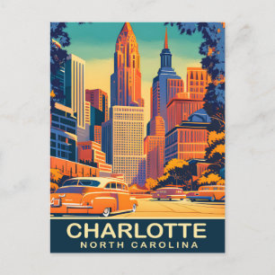 Charlotte, City Centre, North Carolina, Travel Postcard