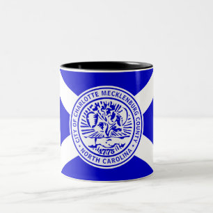 Charlotte city flag Two-Tone coffee mug