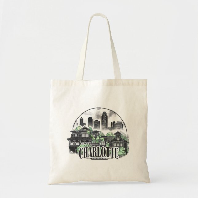 Charlotte City North Carolina USA Tote Bag (Front)