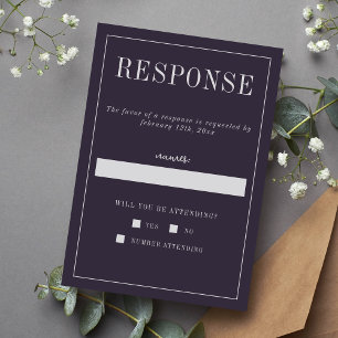 Charlotte Curated Colours Wedding RSVP Card