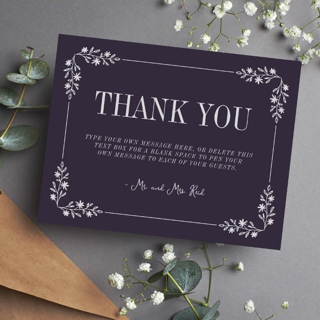 Charlotte | Curated Colours | Wedding Thank You Card (Creator Uploaded)