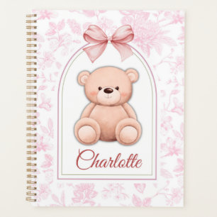 Charlotte   Custom Pink Teddy Bear Nursery Design  Planner