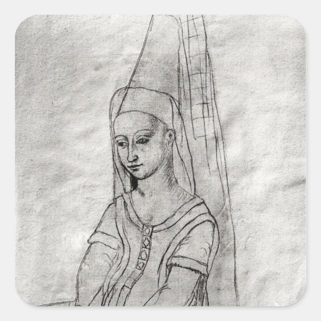 Charlotte de Savoie Square Sticker (Front)