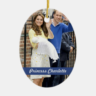 Charlotte Elizabeth Diana - British Will Kate Ceramic Tree Decoration