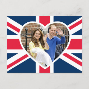 Charlotte Elizabeth Diana - British Will Kate Postcard