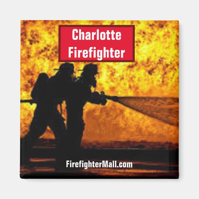 Charlotte Firefighter Magnet (Front)