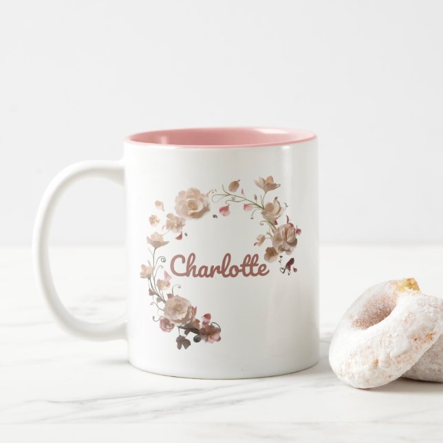 Charlotte Floral Mug (With Donut)