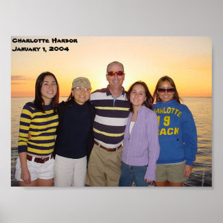 Charlotte Harbor Florida Sunset Jan 1 2004 Poster