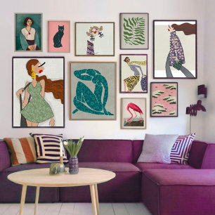 Charlotte Is Happy Fashion Illustration Poster
