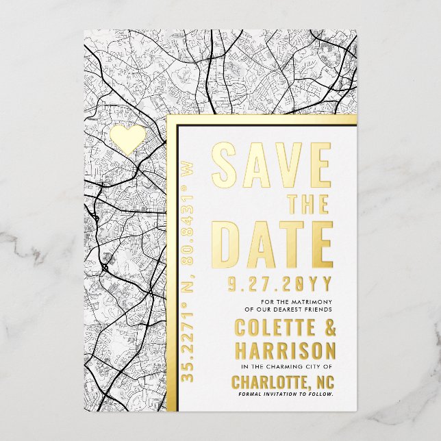 Charlotte Love Locator | Wedding Save the Date (Front)