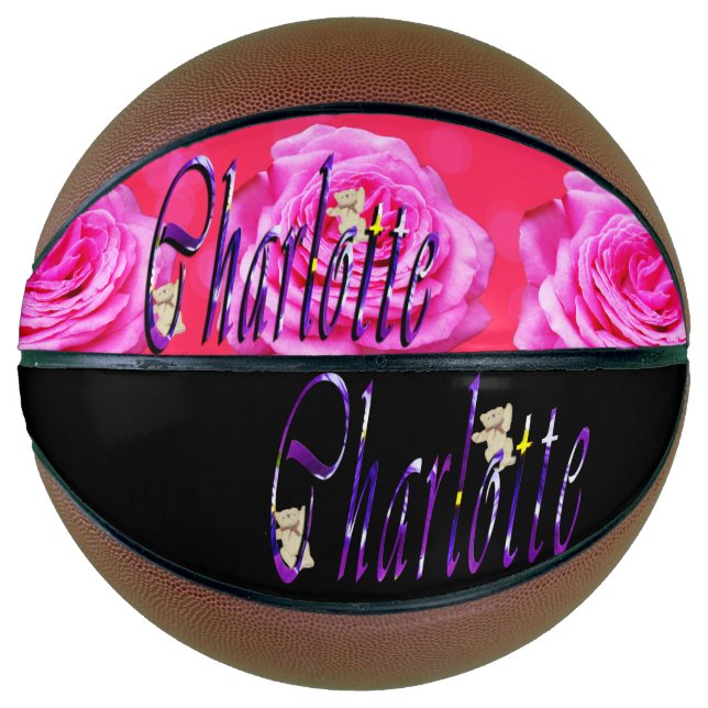 Charlotte, Name Logo, Regulation Size Basketball (Front)