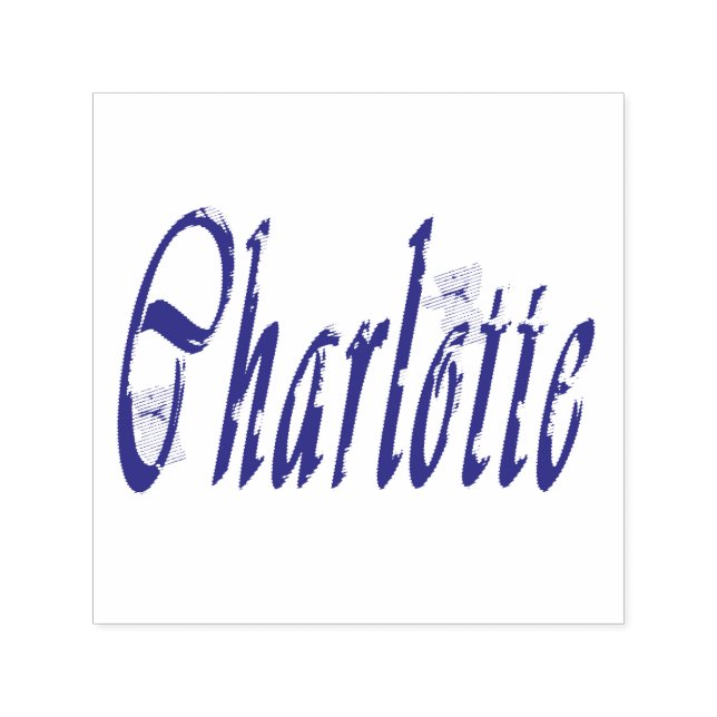 Charlotte Name Logo, Self-inking Stamp (Design)