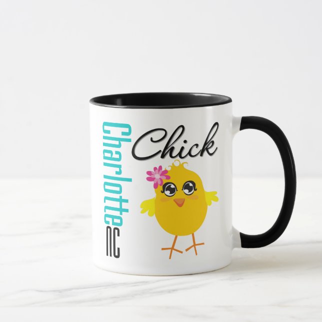 Charlotte NC Chick Mug (Right)