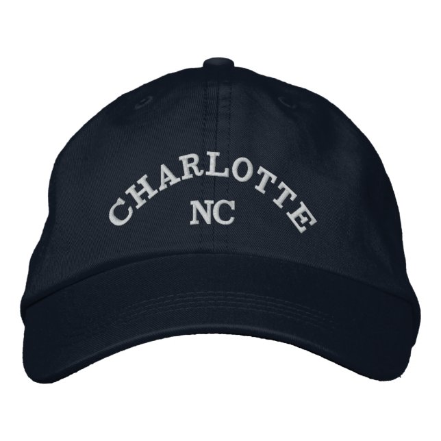 Charlotte NC classy embroidered hat (Front)