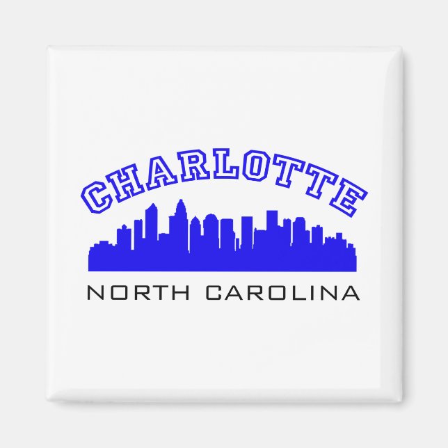 Charlotte NC Outline Magnet (Front)
