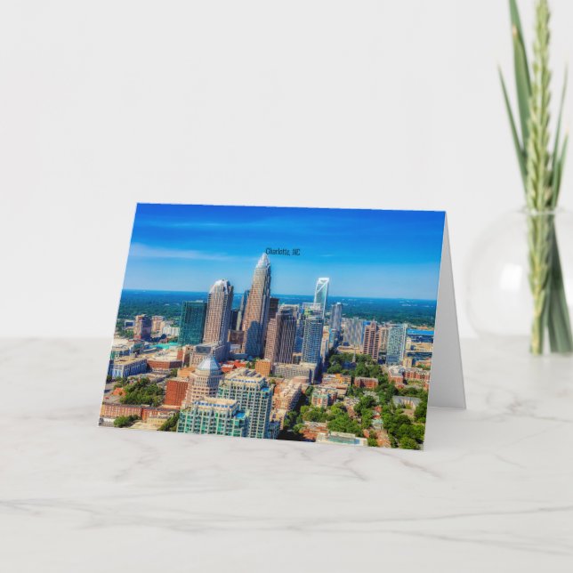 Charlotte, NC skyline photograph Card (Front)