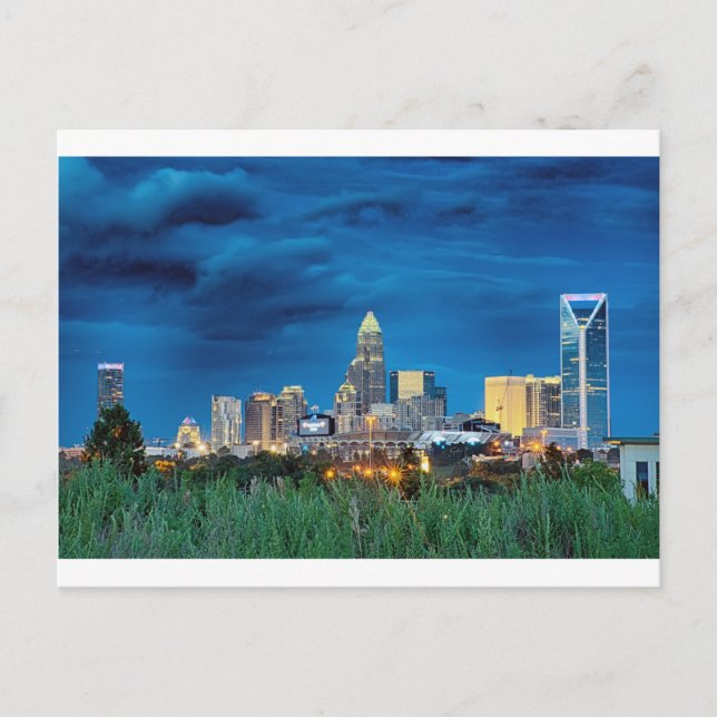 charlotte nc skyline postcard (Front)