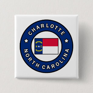 Charlotte North Carolina 15 Cm Square Badge