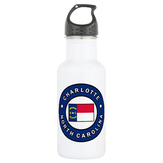 Charlotte North Carolina 532 Ml Water Bottle (Front)