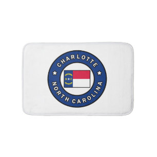 Charlotte North Carolina Bath Mat
