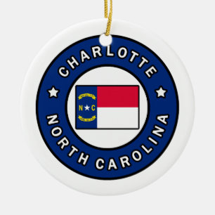 Charlotte North Carolina Ceramic Tree Decoration