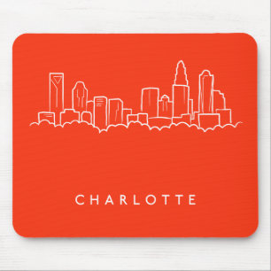 Charlotte, North Carolina City Skyline Mouse Mat