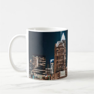 Charlotte North Carolina City Skyline Night Coffee Mug