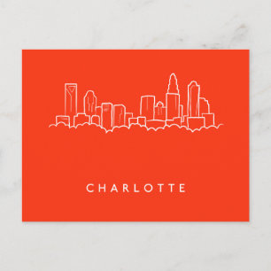 Charlotte, North Carolina City Skyline Postcard