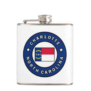 Charlotte North Carolina Hip Flask