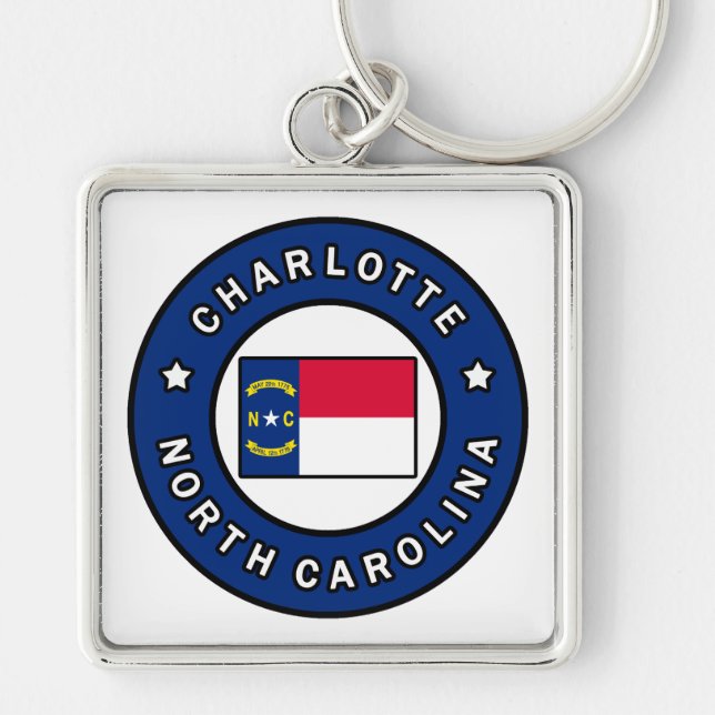 Charlotte North Carolina Key Ring (Front)