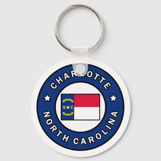 Charlotte North Carolina Key Ring (Front)