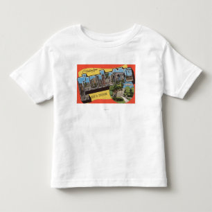 Charlotte, North Carolina - Large Letter Scenes Toddler T-Shirt