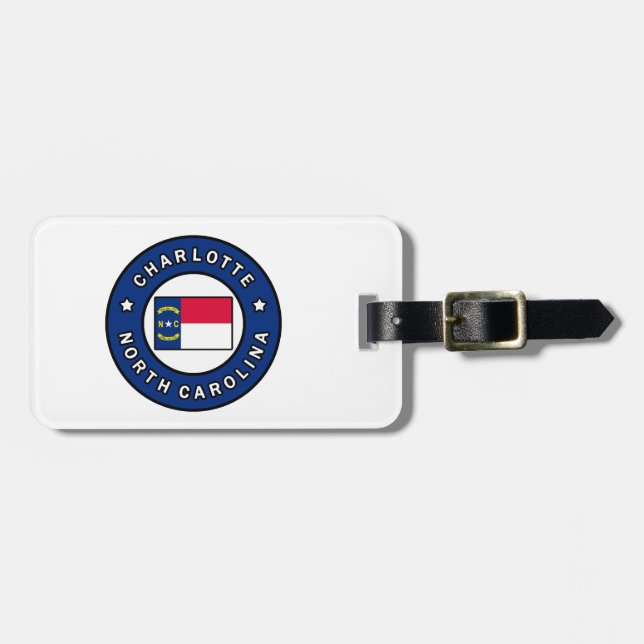 Charlotte North Carolina Luggage Tag (Front Horizontal)