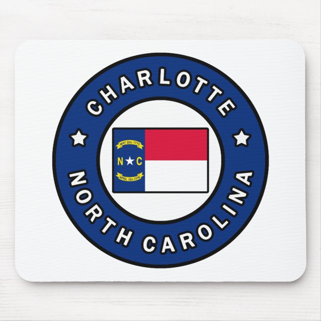 Charlotte North Carolina Mouse Mat (Front)