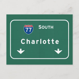 Charlotte North Carolina nc Interstate Highway : Postcard