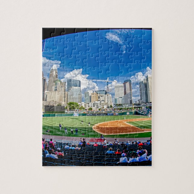 charlotte north carolina skyline downtown city bal jigsaw puzzle (Vertical)