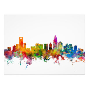 Charlotte North Carolina Skyline Photo Print
