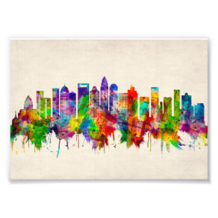 Charlotte North Carolina Skyline Photo Print