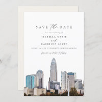 CHARLOTTE NORTH CAROLINA Skyline Save the Date