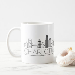 Charlotte, North Carolina Stylised Skyline Coffee Mug