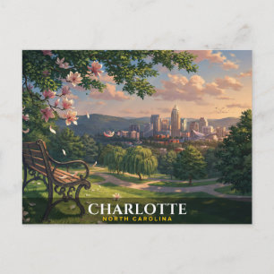 Charlotte North Carolina Travel Postcard