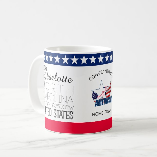 Charlotte, North Carolina, United States elegant Coffee Mug (Front Left)