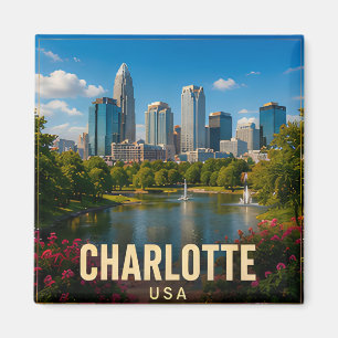 Charlotte North Carolina Urban Park Travel Magnet