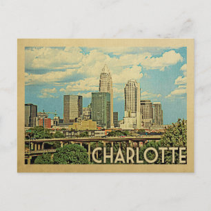 Charlotte North Carolina Vintage Travel Postcard