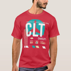Charlotte North olina CLT Airport Code Baggage Tag T-Shirt