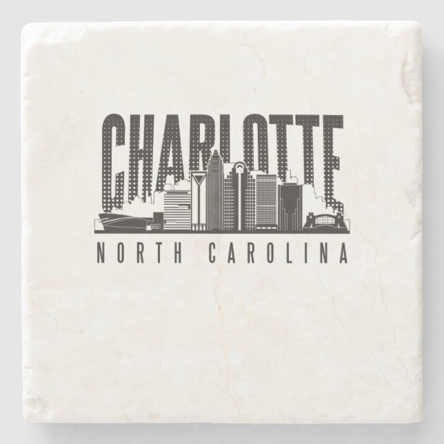 Charlotte Queen City Skyline Coaster (Front)