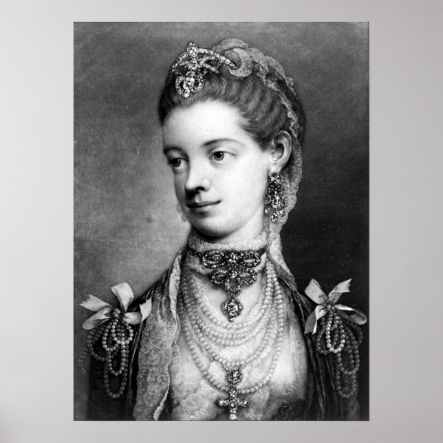 Charlotte, Queen of Great Britain - Thomas Frye Poster (Front)