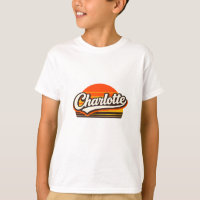 Charlotte Retro Sunset Personalized Name Design