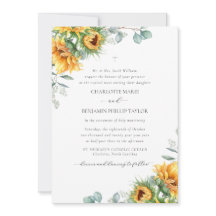 Charlotte Rustic Sunflowers Catholic Wedding